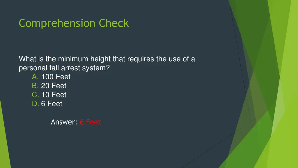 comprehension check 4