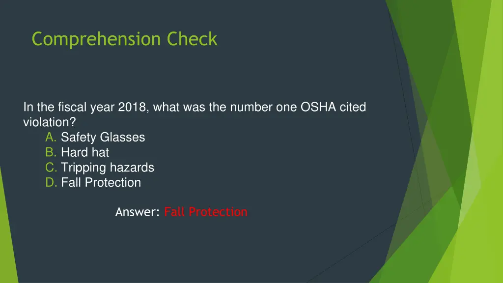 comprehension check 5