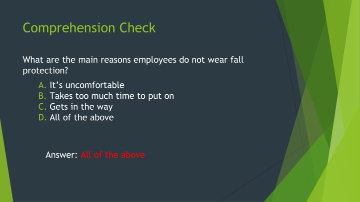 comprehension check