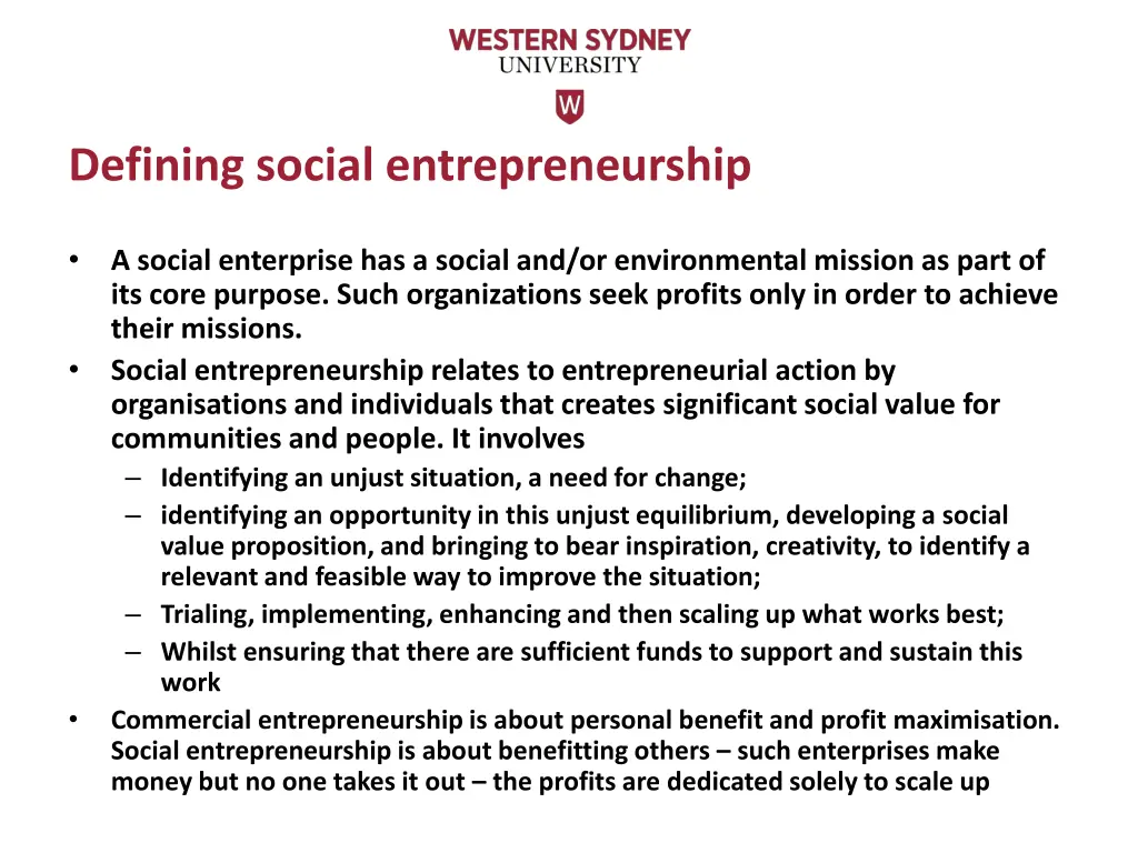 defining social entrepreneurship