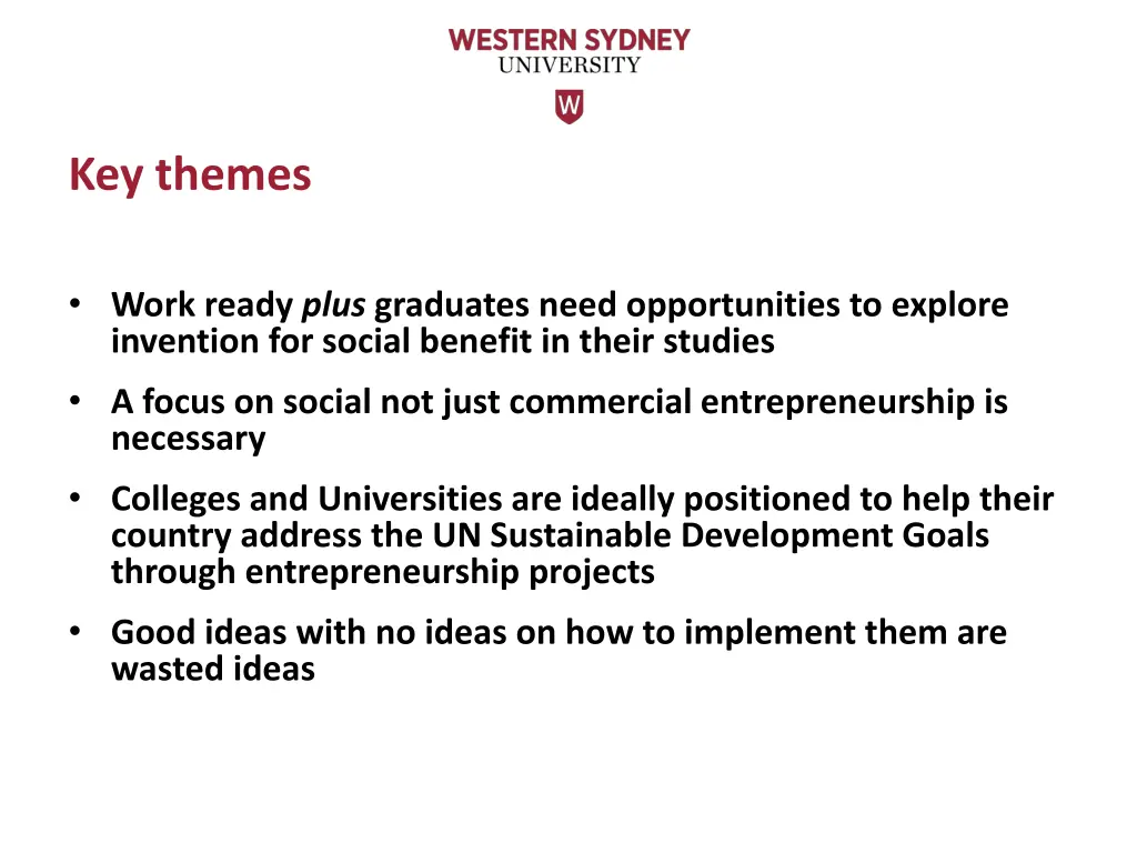 key themes