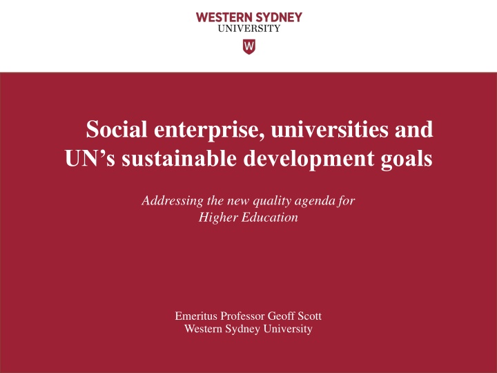 social enterprise universities