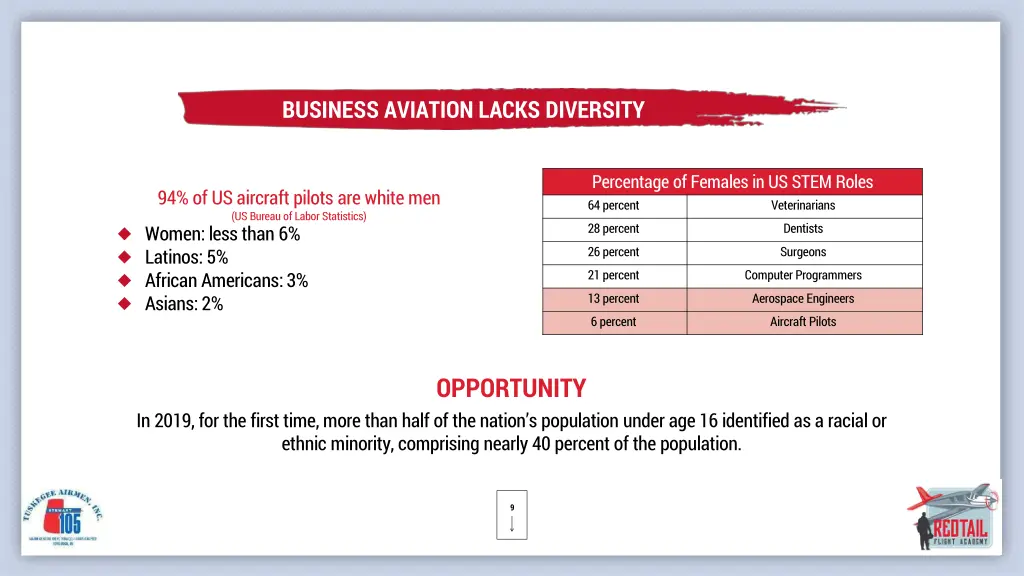 business aviation lacks diversity