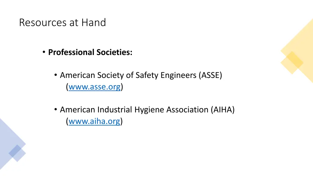 resources at hand 1
