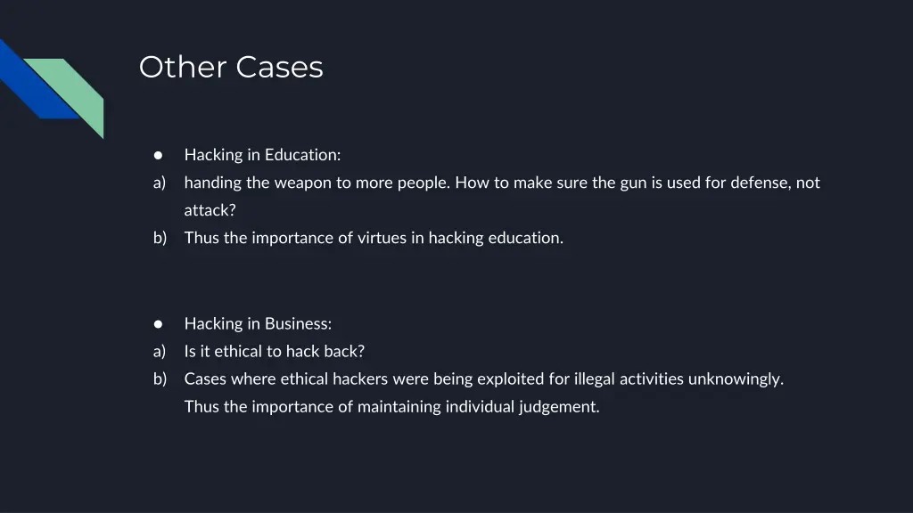 other cases