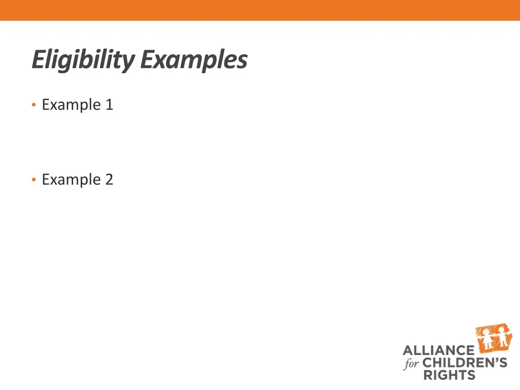 eligibility examples