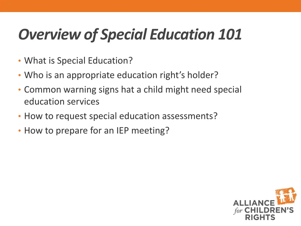 overview of special education 101
