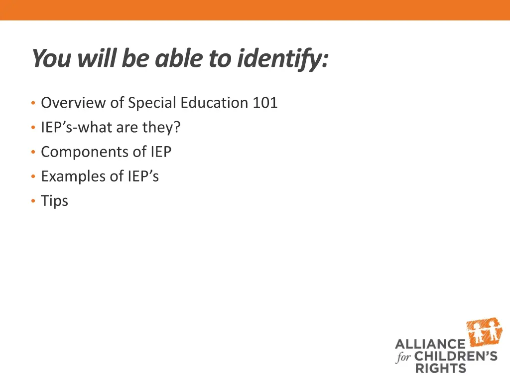 you will be able to identify