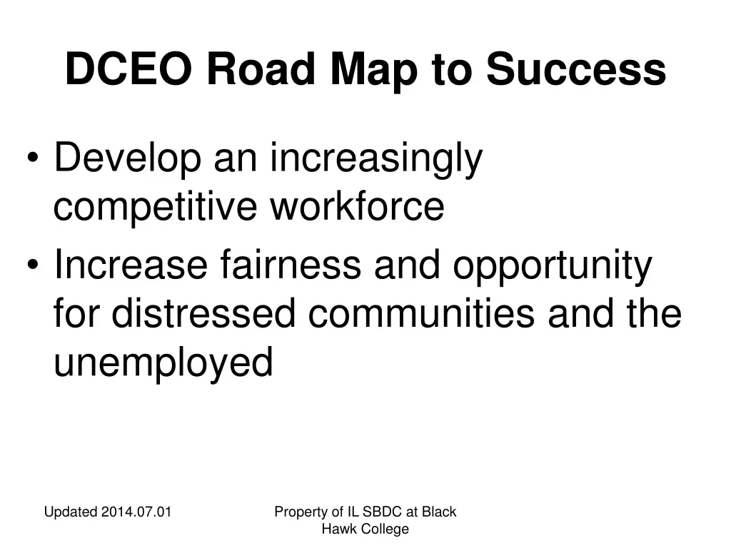 dceo road map to success 1