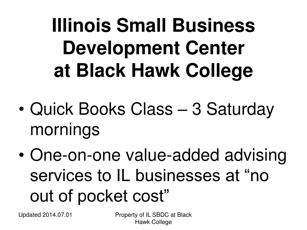 illinois small business development center 1