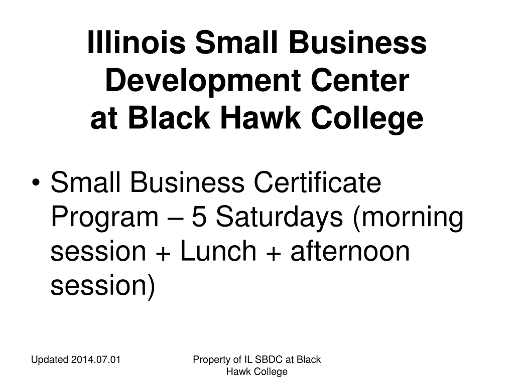 illinois small business development center