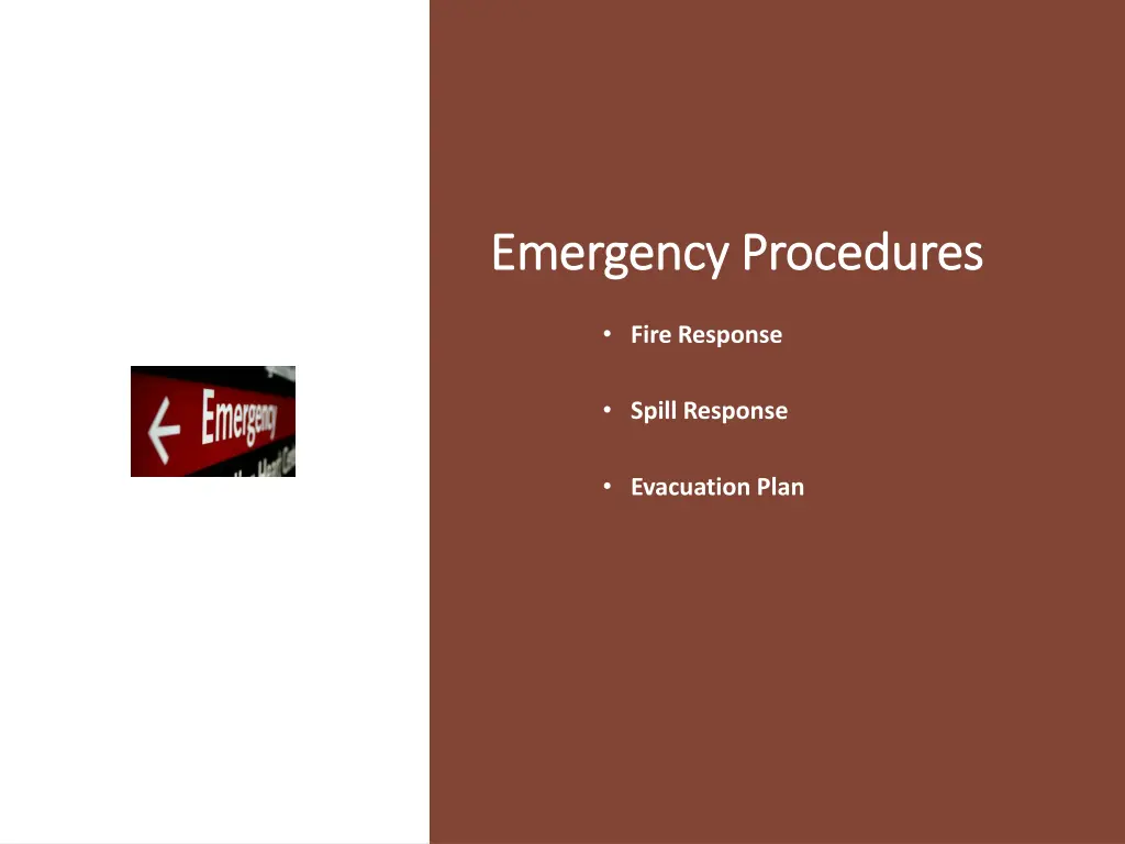 emergency procedures emergency procedures
