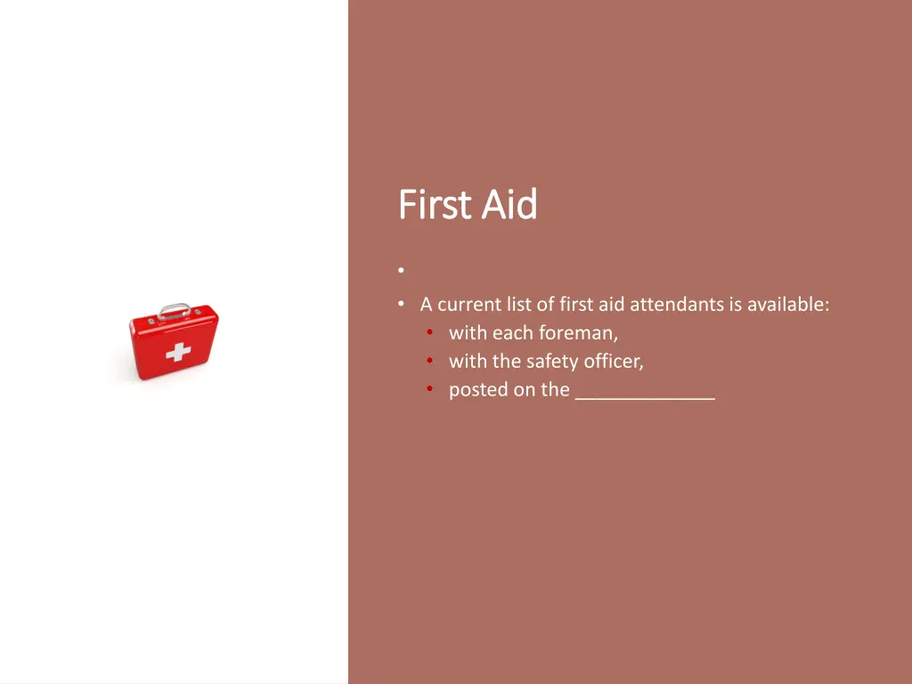 first aid first aid