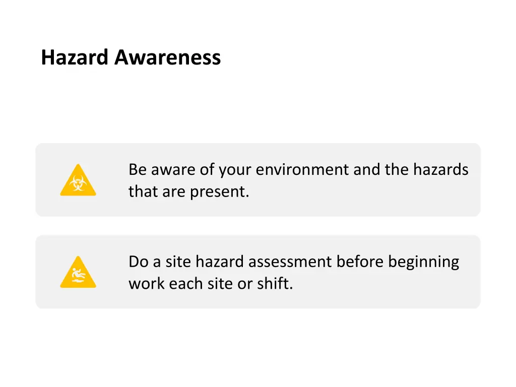 hazard awareness
