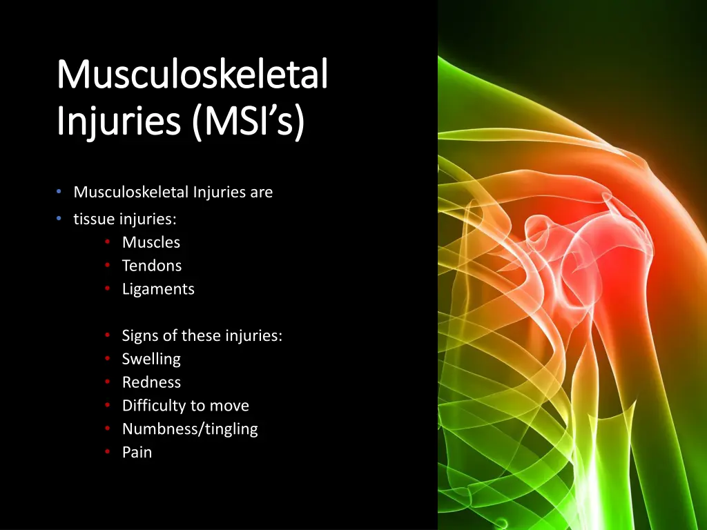 musculoskeletal musculoskeletal injuries