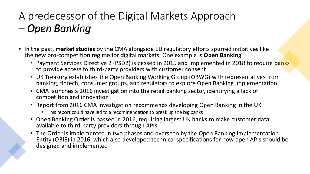 a predecessor of the digital markets approach