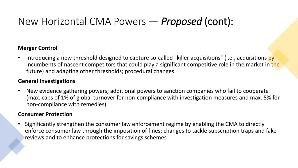 new horizontal cma powers proposed 1