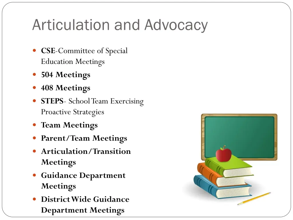 articulation and advocacy
