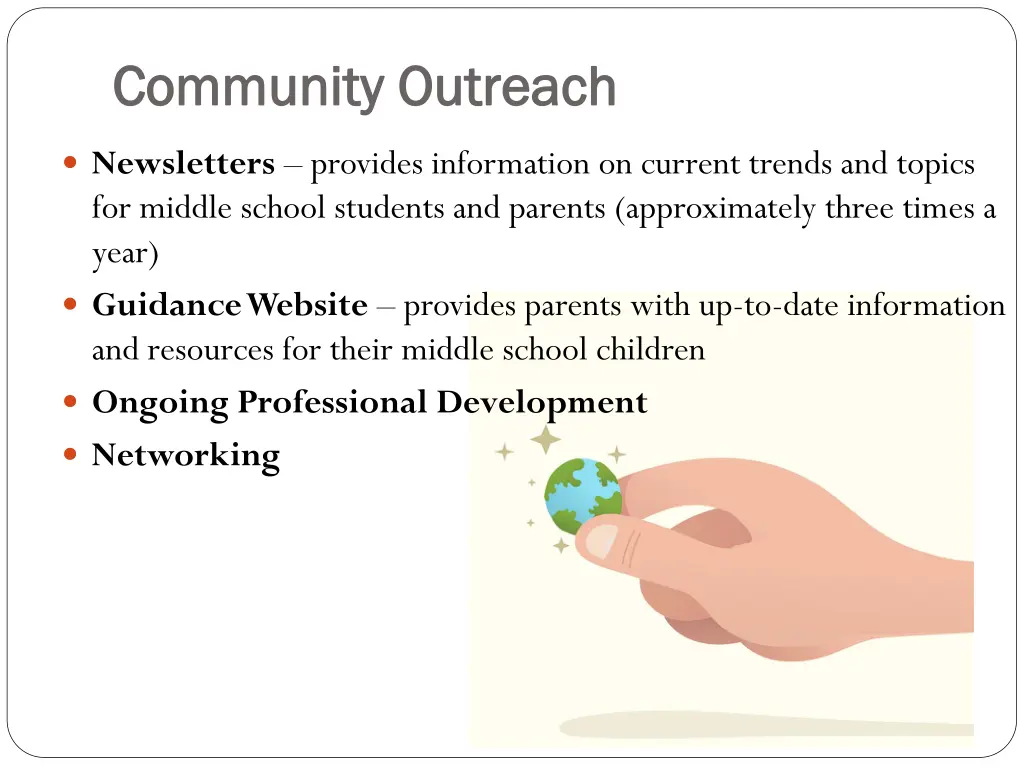 community outreach community outreach