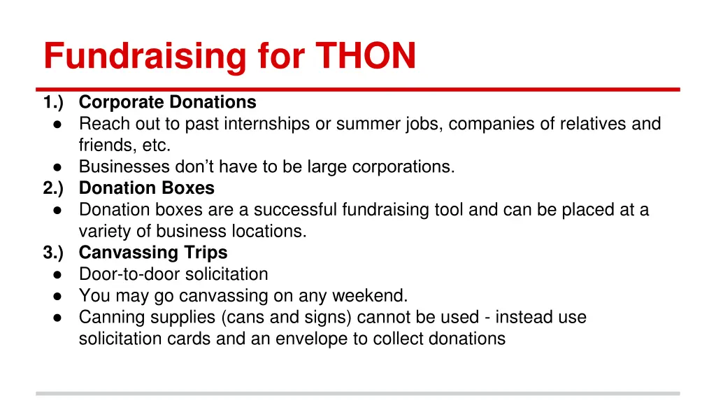 fundraising for thon