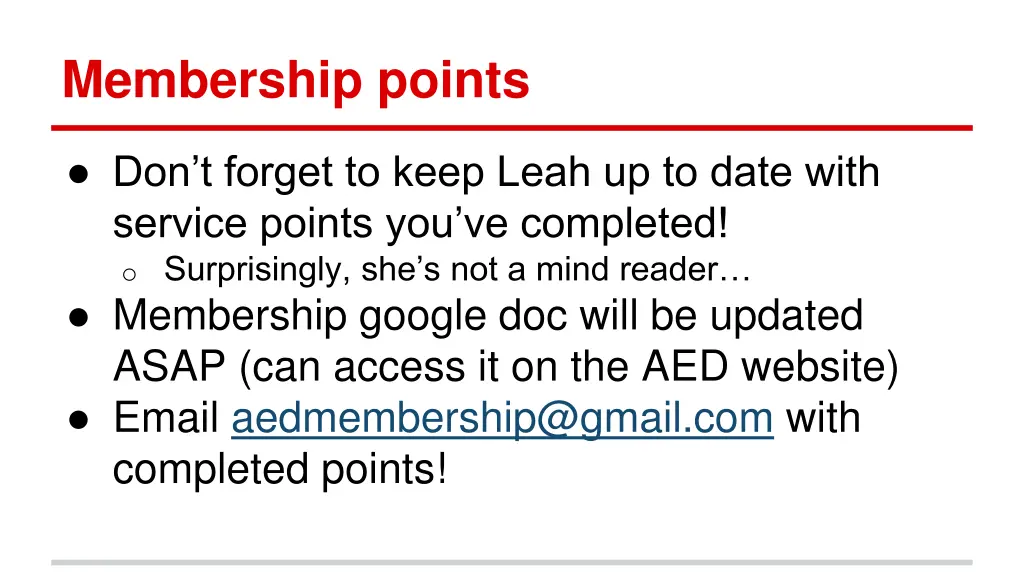 membership points