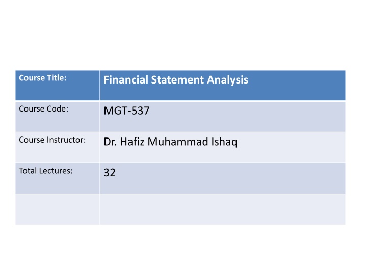 course title