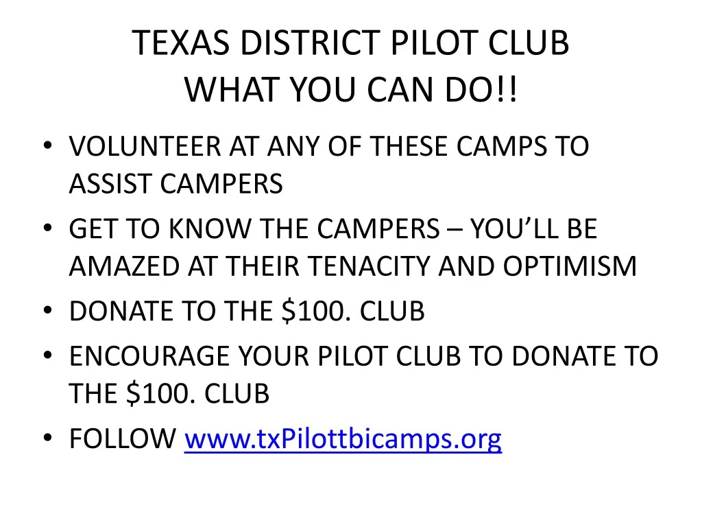 texas district pilot club what you can do