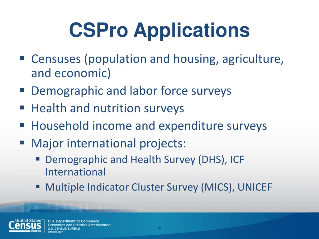 cspro applications
