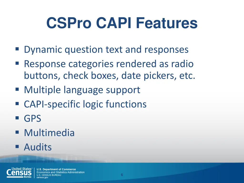 cspro capi features