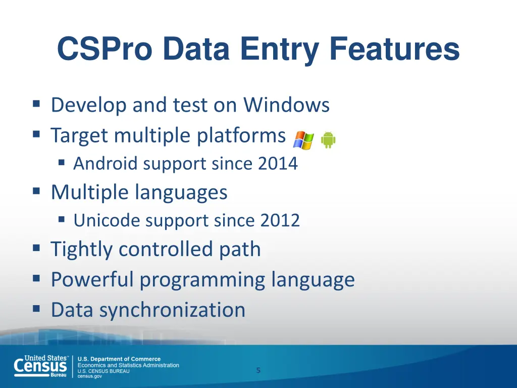 cspro data entry features