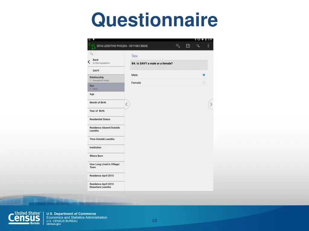questionnaire