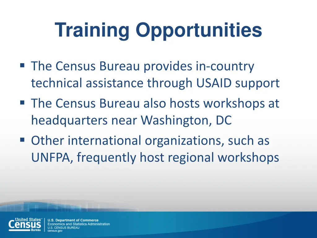 training opportunities