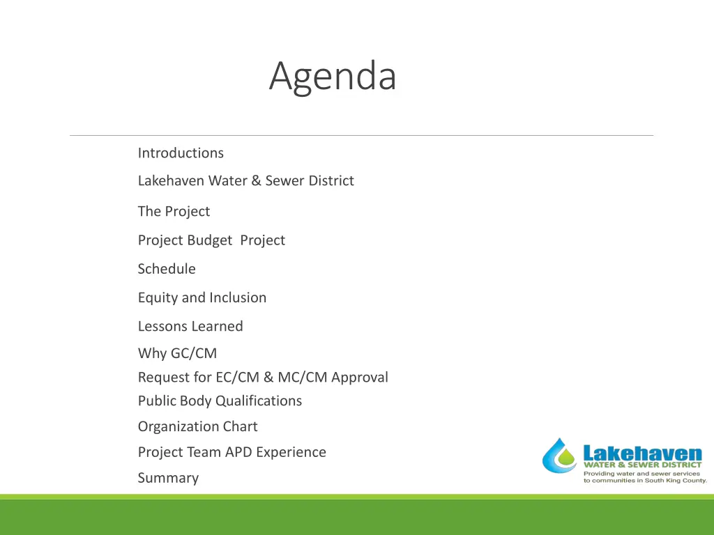 agenda