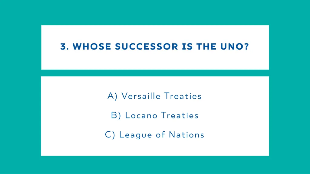 3 whose successor is the uno