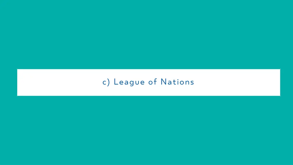 c league of nations
