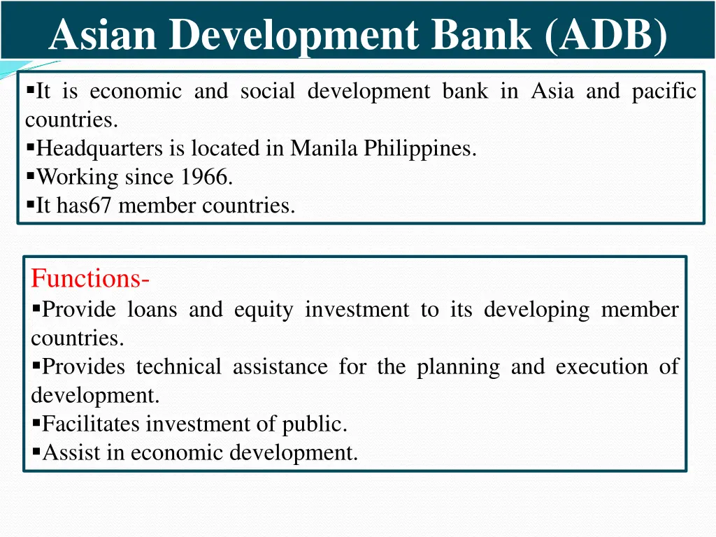 asian development bank adb
