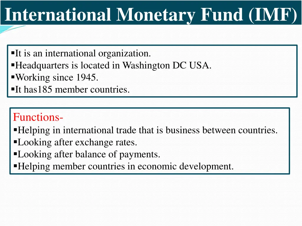 international monetary fund imf