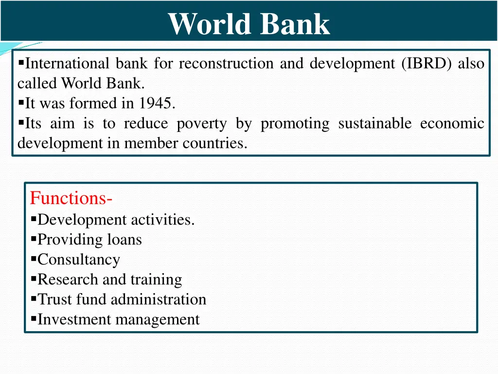 world bank