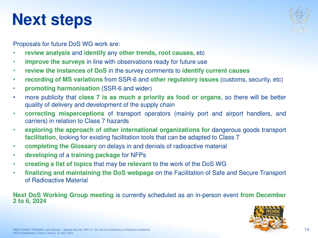 next steps