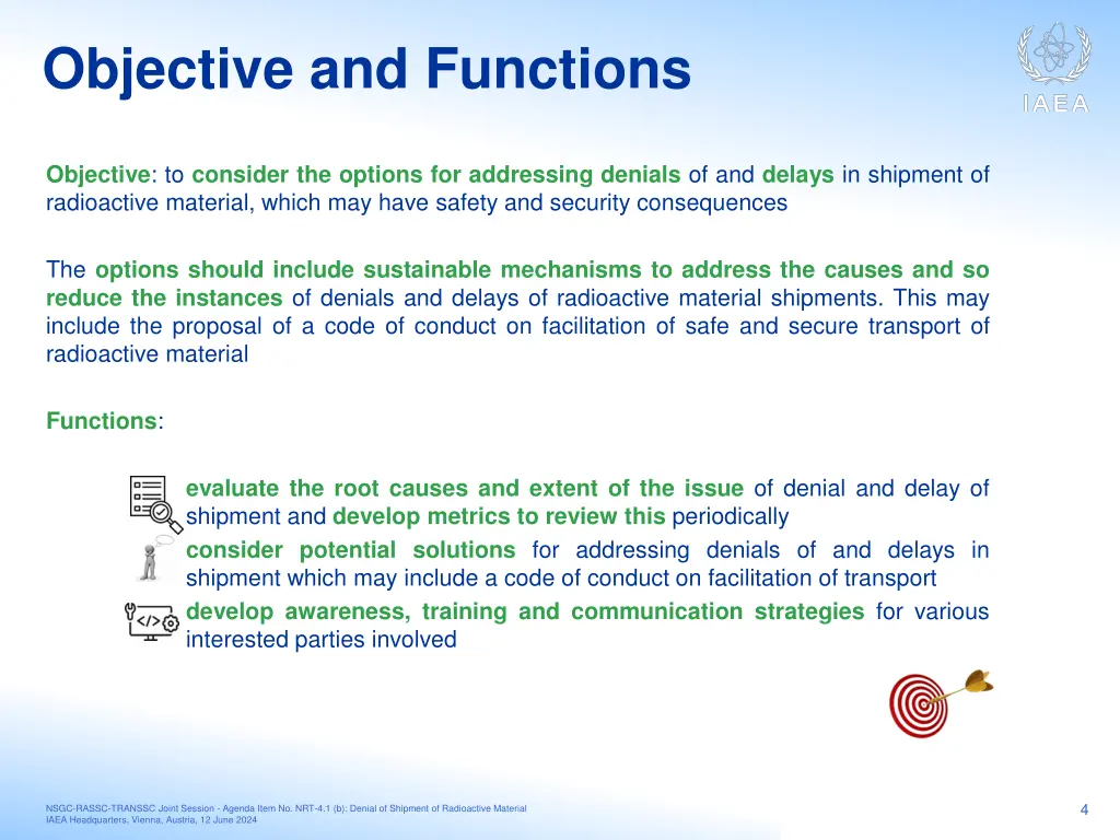 objective and functions