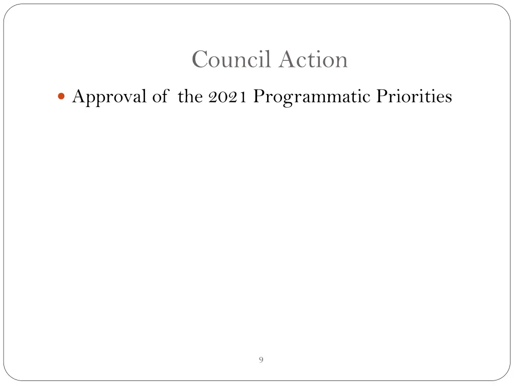 council action