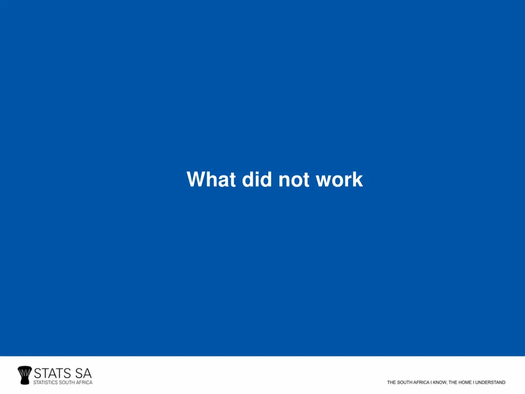 what did not work