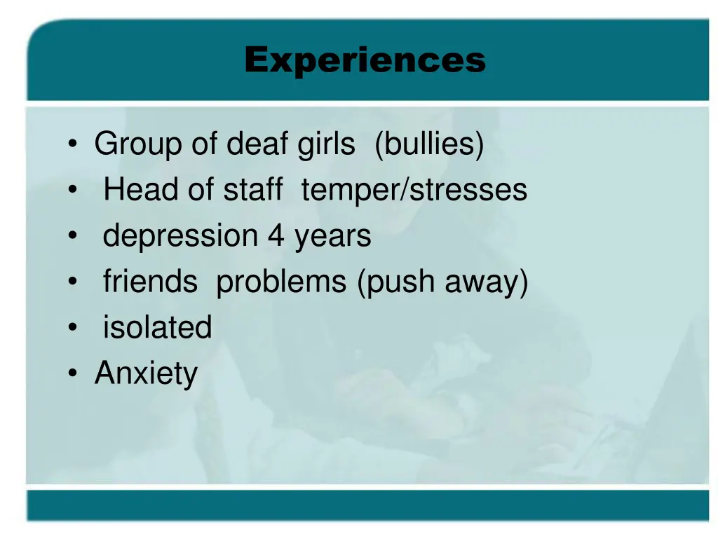 experiences