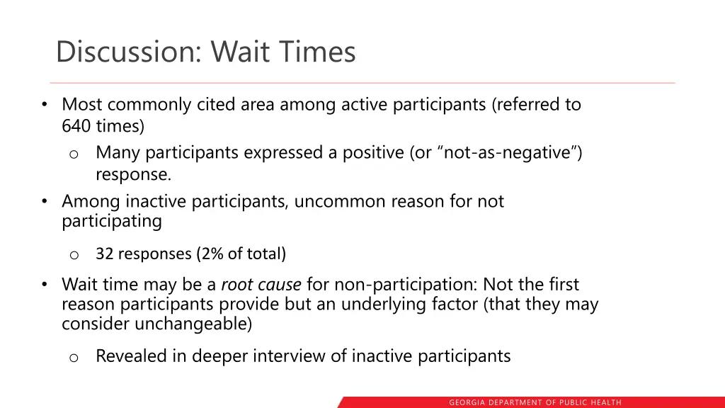 discussion wait times