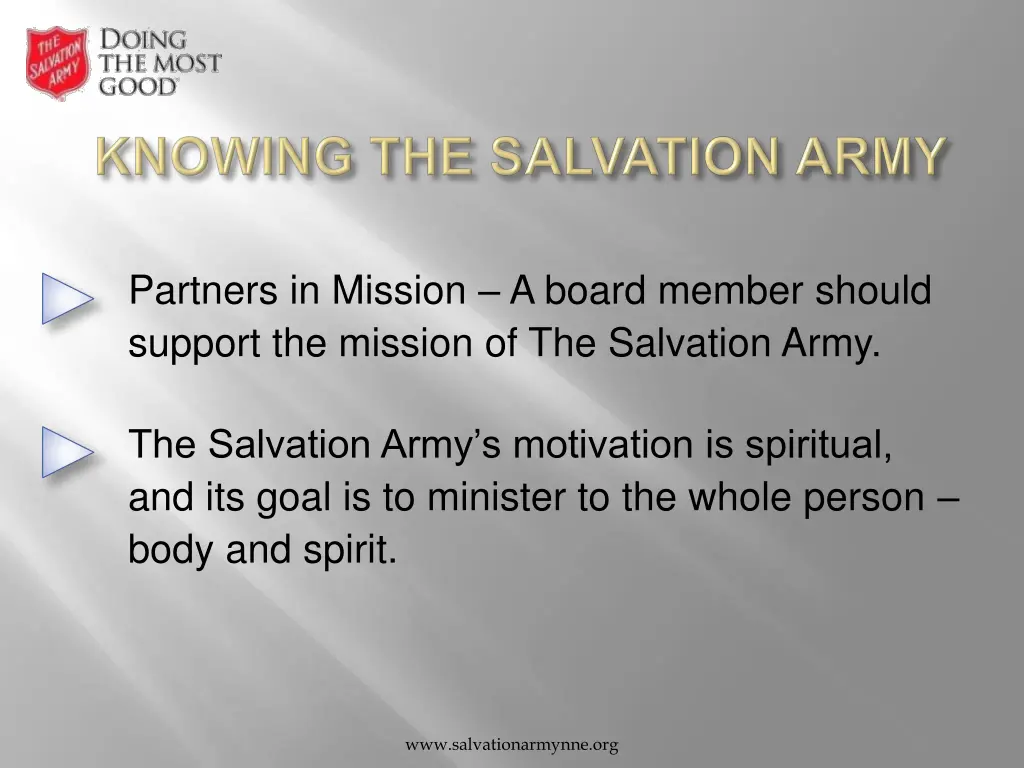 partners in mission a board member should support
