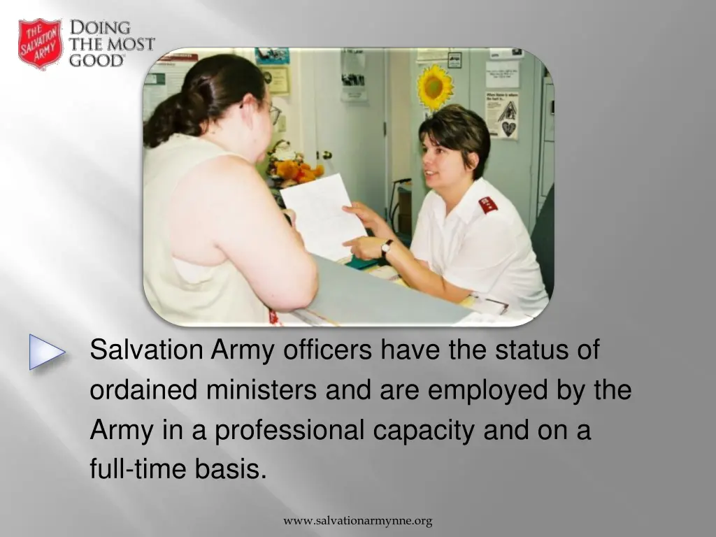 salvation army officers have the status