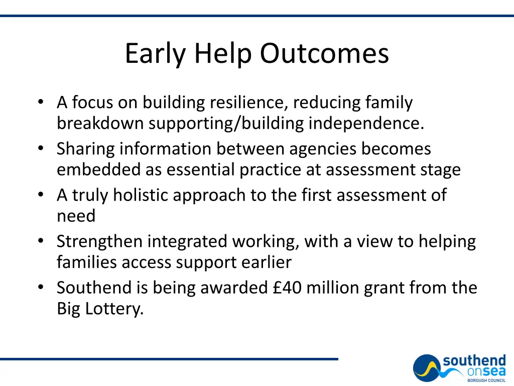 early help outcomes