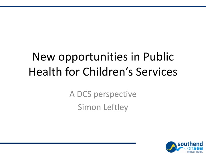 new opportunities in public health for children