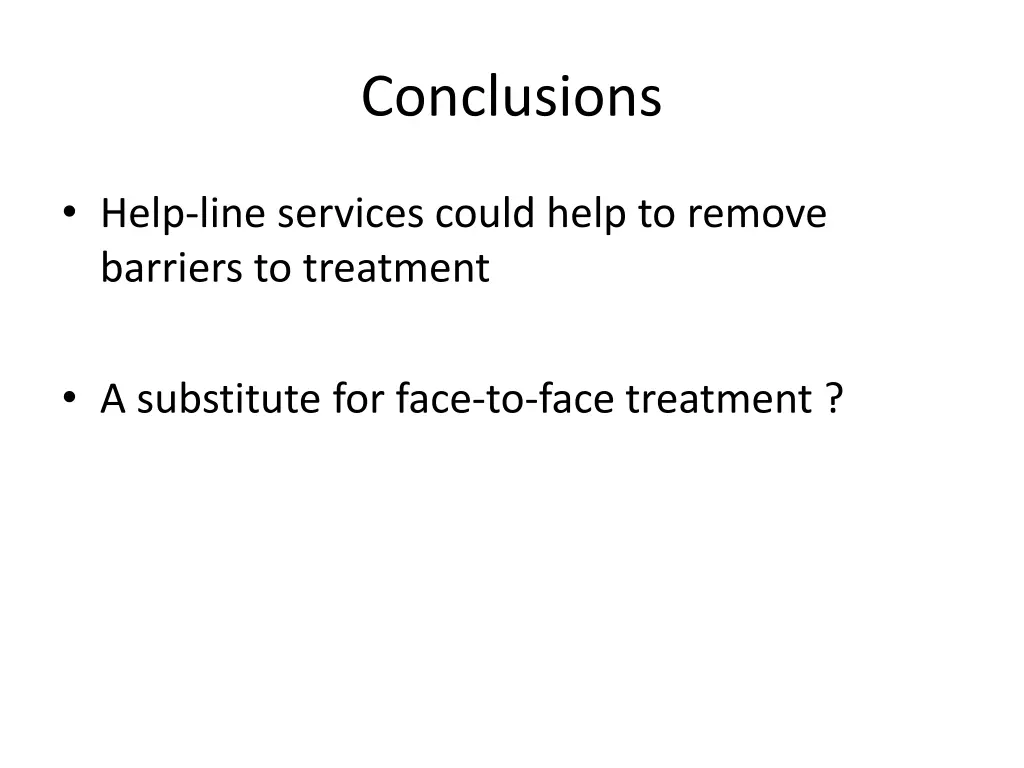conclusions