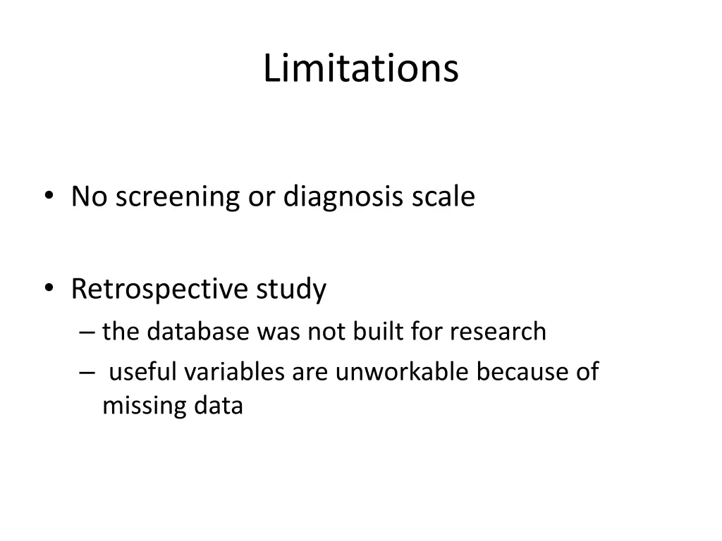 limitations